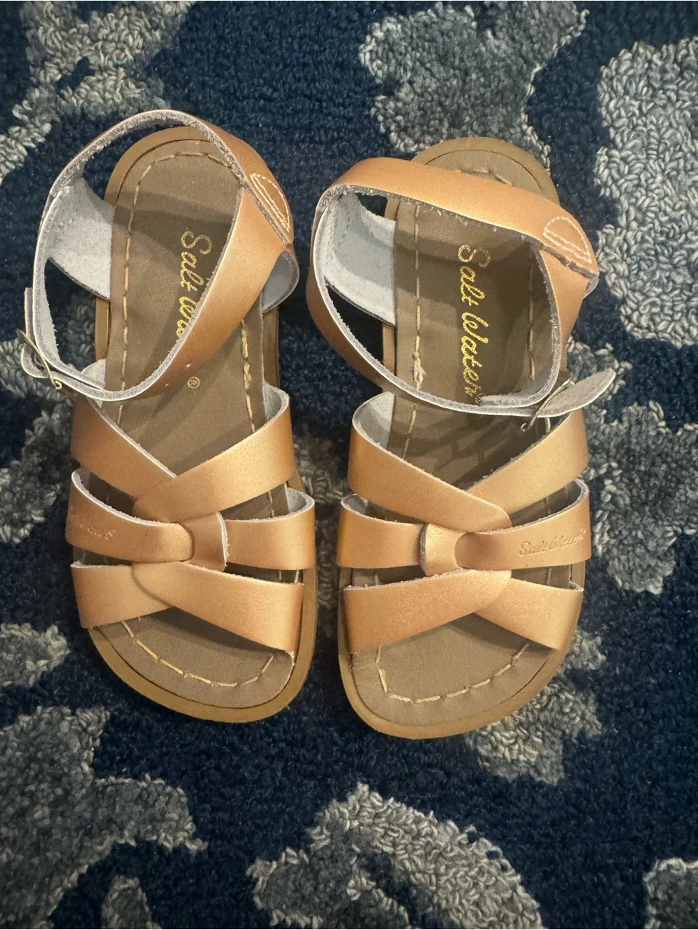 Kids' Rose Gold Strappy Sandals